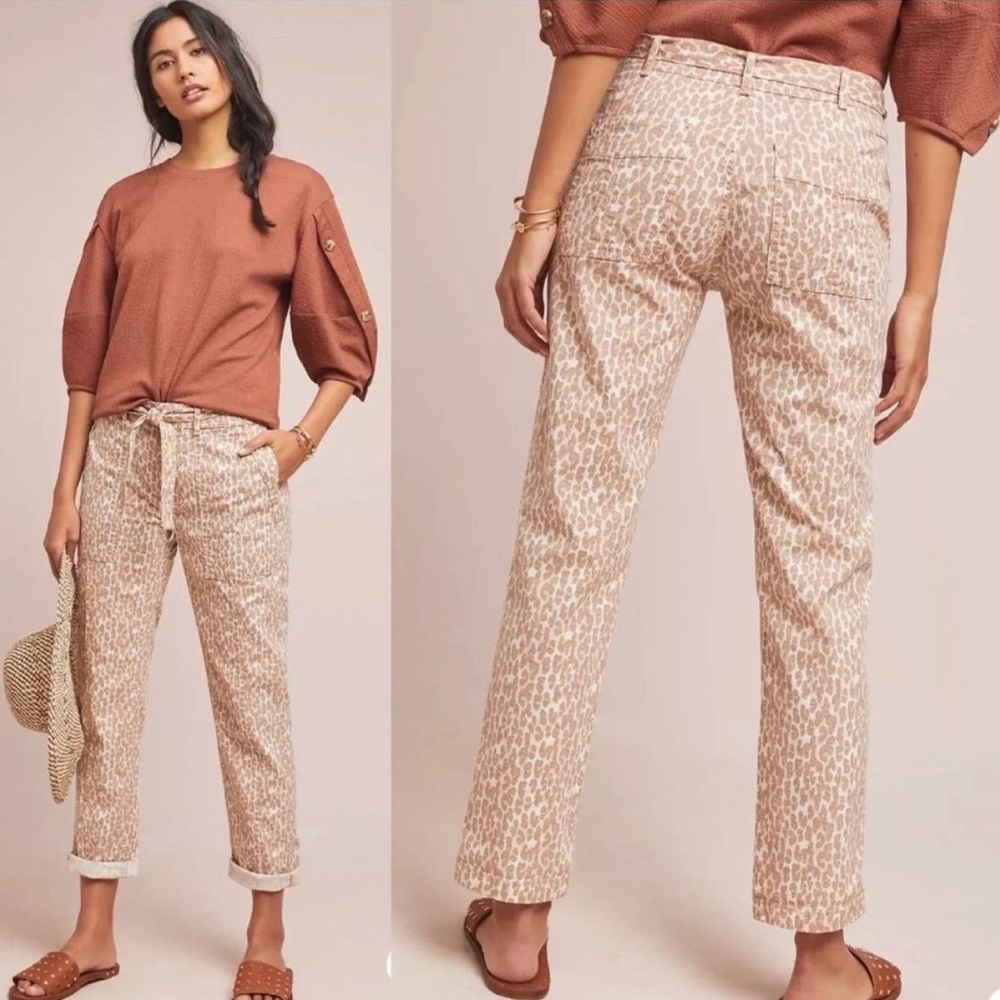Anthropologie The Wanderer Light Pink Tan
Leopard Print Casual Pants